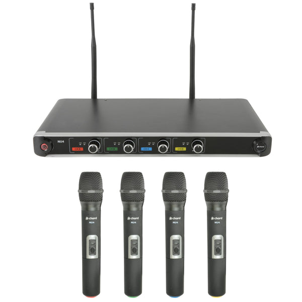 NU4 Quad UHF Wireless Microphone System