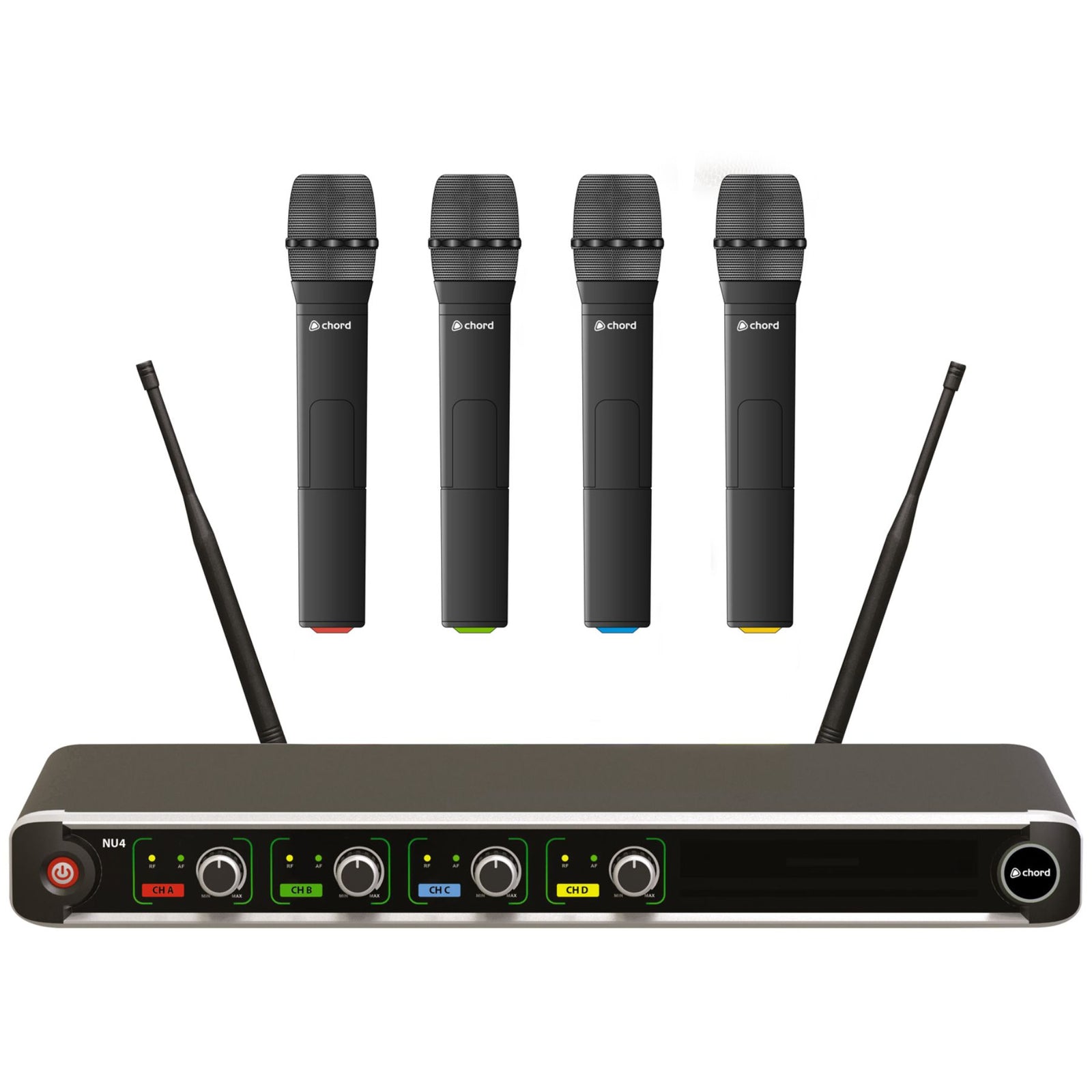 NU4 Quad UHF Wireless Microphone System