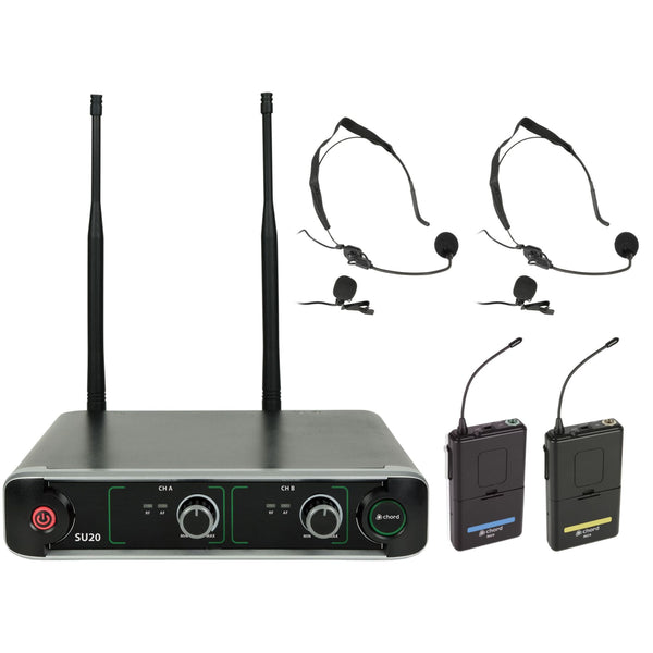 SU20 Dual UHF Wireless headset belt pack 2