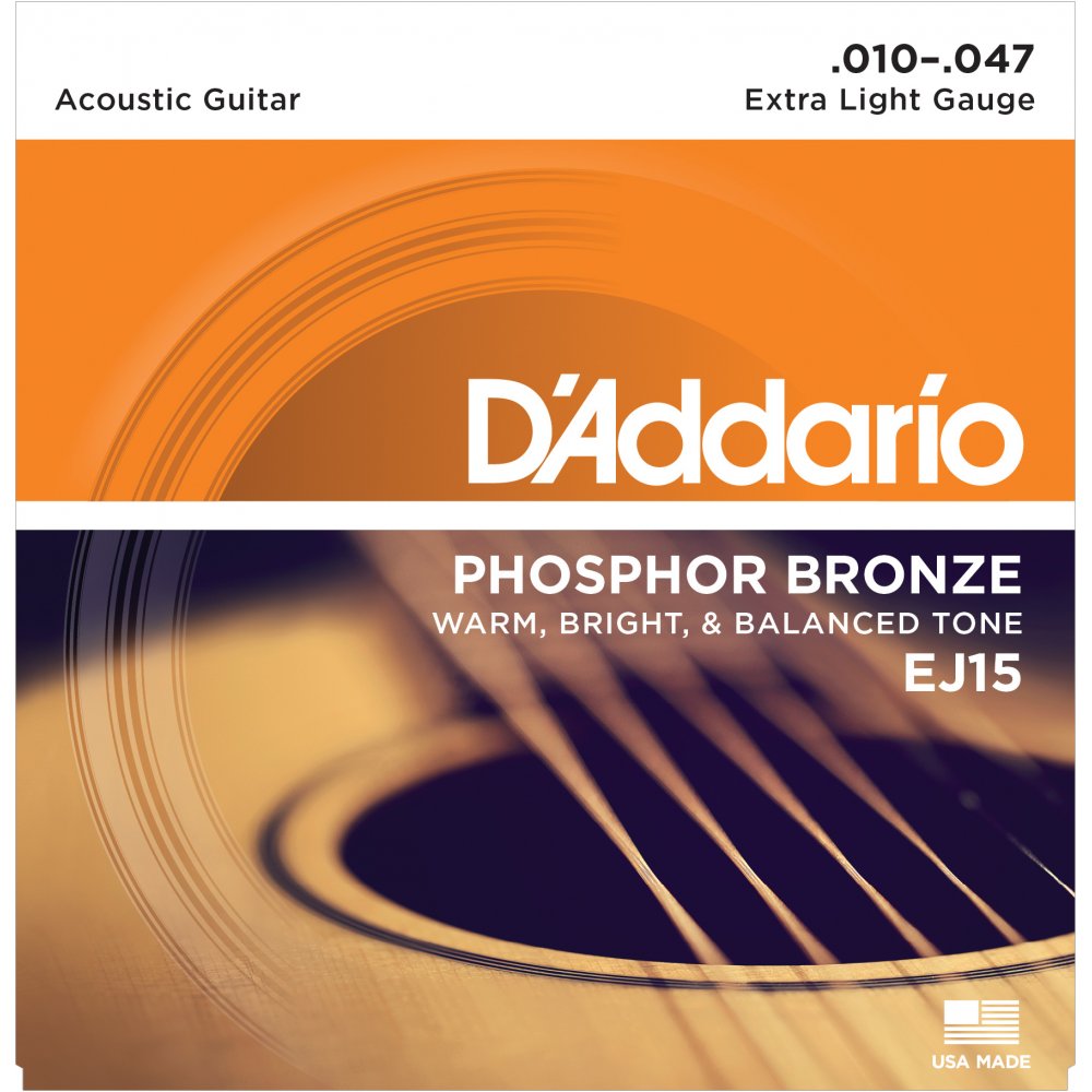 EJ15 Phosphor Bronze Acoustic Guitar Strings 10 47 Extra Light