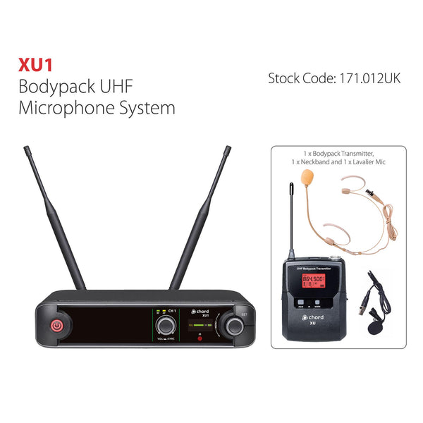 XU1 UHF Headset Microphone Systems 1 Channel