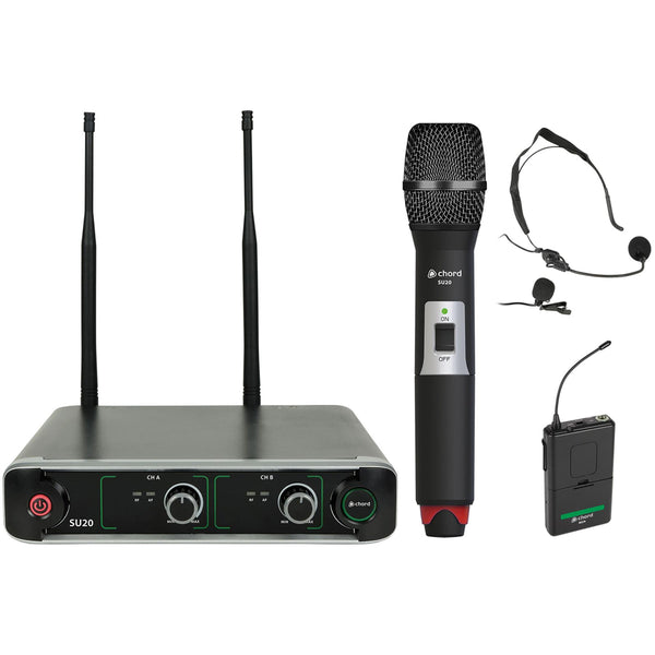 SU20 Compact Dual UHF Microphone Set