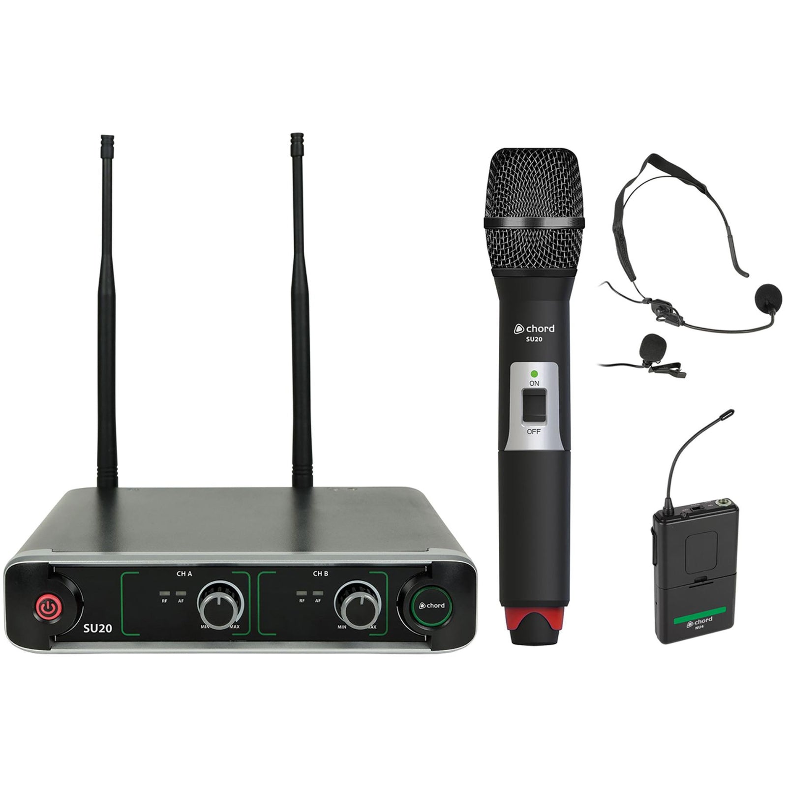 SU20 Compact Dual UHF Microphone Set