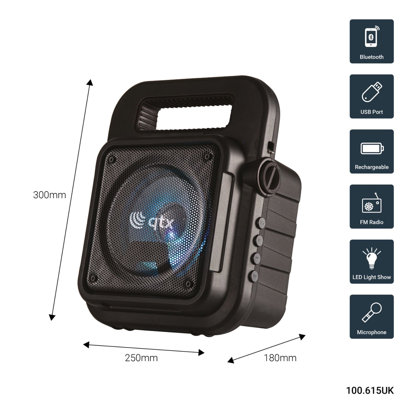 Portable Bluetooth Rechargeable Party Speaker