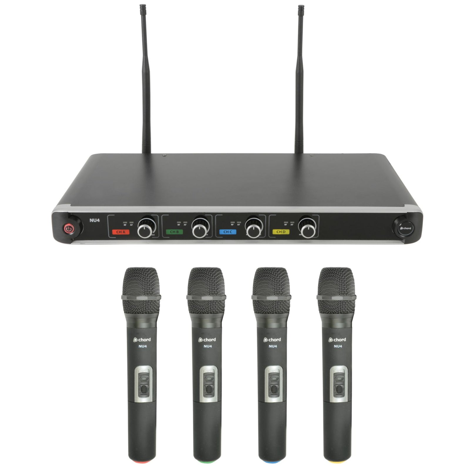 NU4 Quad UHF Wireless Microphone System