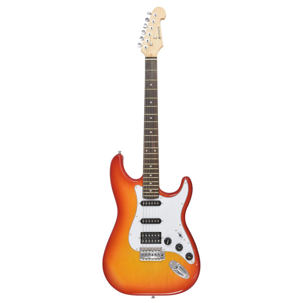 Strat Type Guitar Cherry Burst HSS