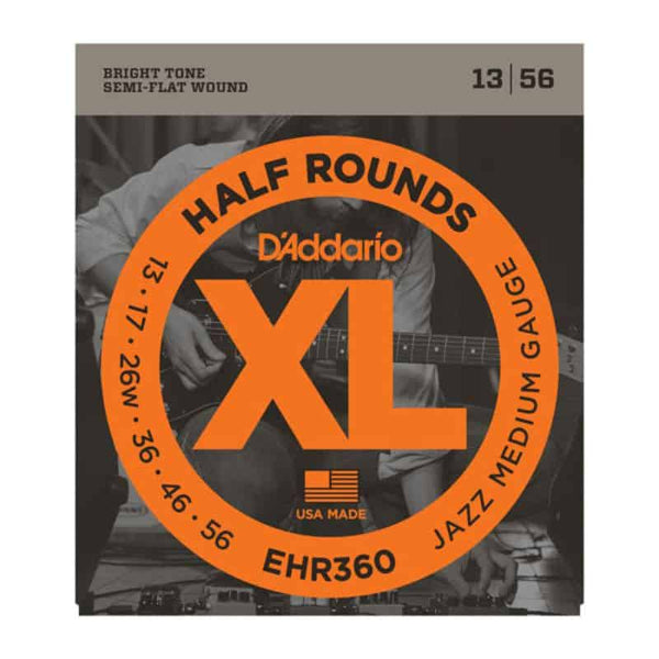 Half Rounds EHR310 Stainless Steel Guitar Strings 10-46 Regular