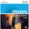 EJ36 80/20 Bronze Acoustic Guitar Strings 10-47 12-String Extra Light