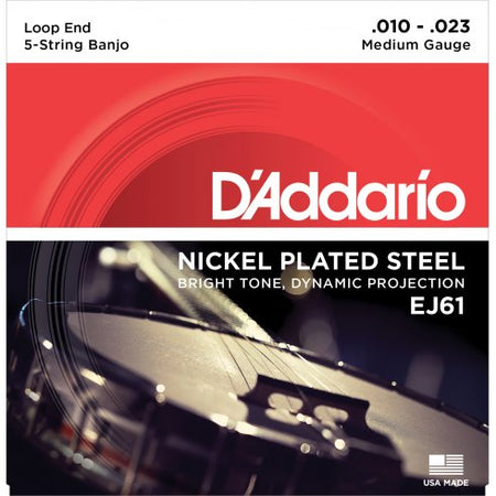 EJ61  10>23  5 STRING BANJO STRINGS
